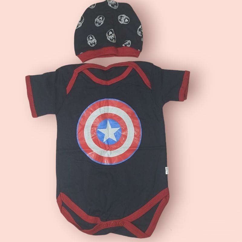 JUMPER TOPI CAPTAIN AMERICA || BAJU KODOK CAPTAIN AMERICA