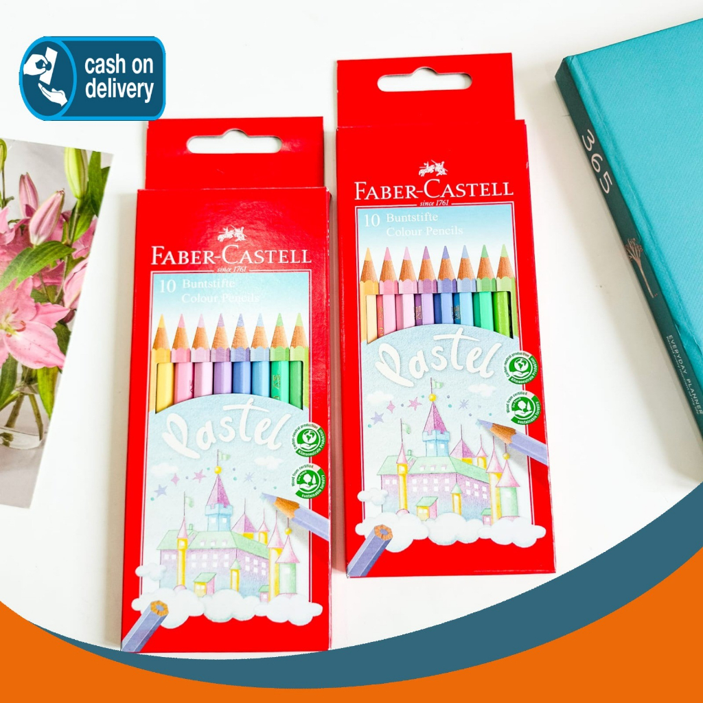 

PENSIL WARNA 1 PACK ISI 10 PASTEL COLOUR FABER CASTELL BUNTSTIFTE COD TERMURAH ALAT TULIS KANTOR MEWARNAI