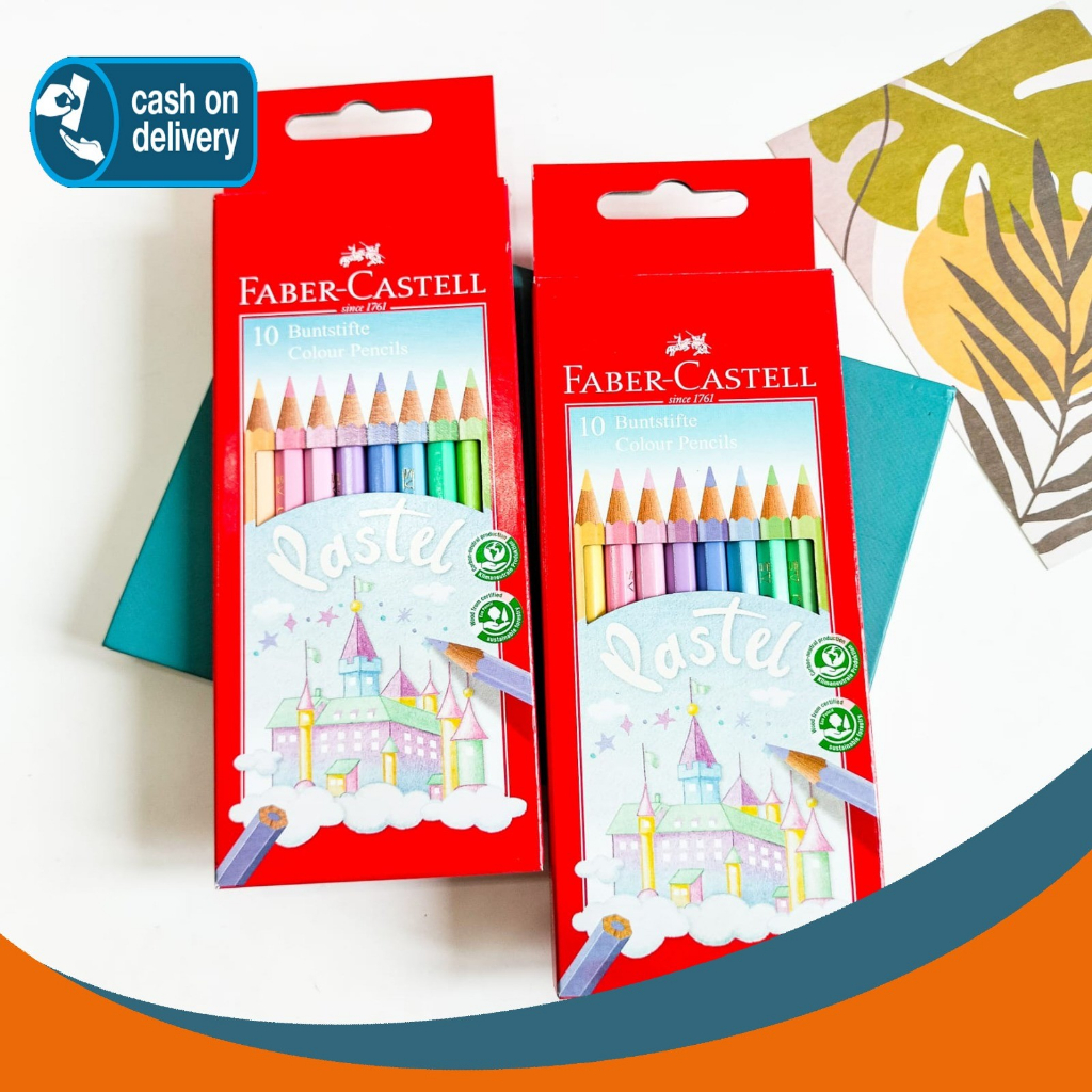 

PENSIL WARNA 1 PACK ISI 10 PASTEL COLOUR FABER CASTELL BUNTSTIFTE COD TERMURAH ALAT TULIS KANTOR MEWARNAI