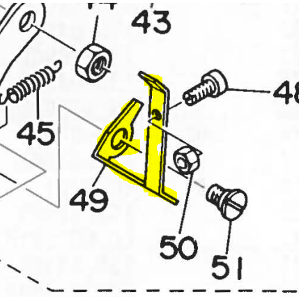 Bobbin Winder Trip Latch 135-26603 Original Taiwan Mesin Jahit Bartack YX1850 / LK-1850