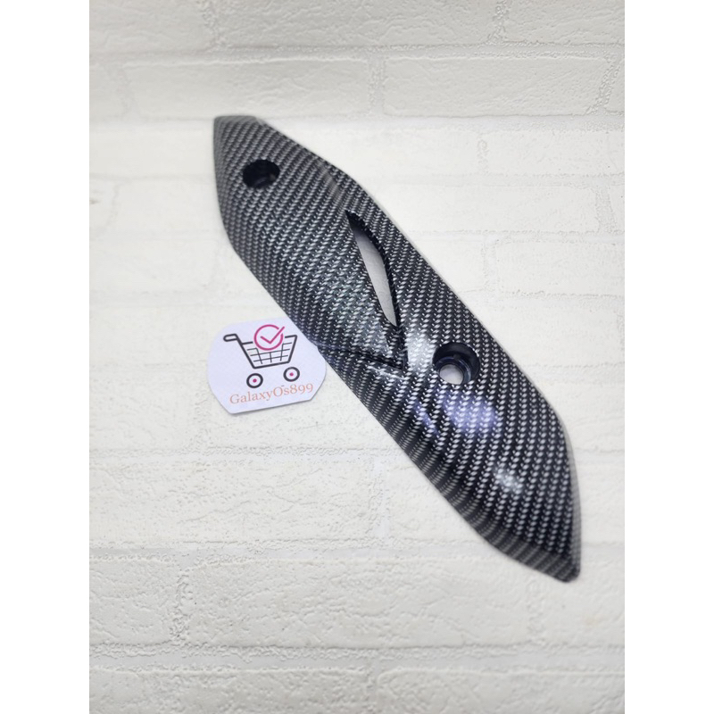 Cover Knalpot Honda Beat Esp Fi 2014 - 2017 Karbon Dan Hitam - Tutup Knalpot Beat Esp - Pelindung Knalpot