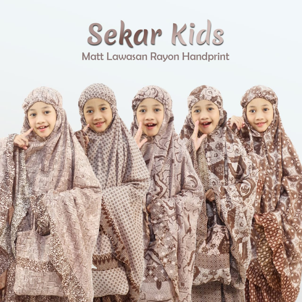 Mukena anak umur 8-14 tahun mukena motif batik mukena motif bunga mukena anak bahan rayon