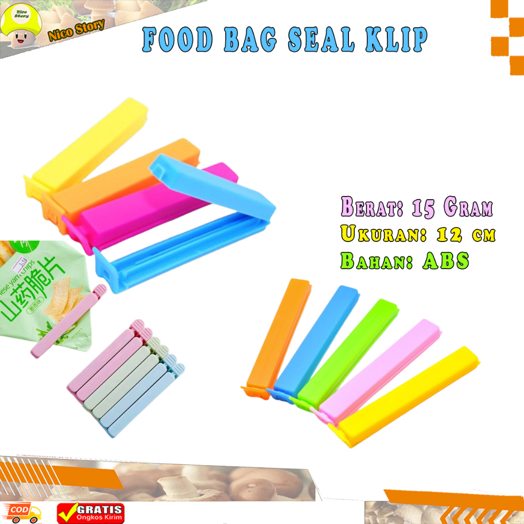 (NCS) COD SEAL KLIP Clip Jepit Penjepit Kantong Kemasan Makanan Ringan Plastik Segel Snack Isi 1 / 5 Pcs