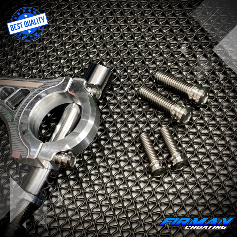 BAUT CUSTOM PROBOLT BREKET STABILIZER BAWAH RX KING M6x20 &amp; M8x25 STAINLESS ANTI KARAT (4 Biji / Sepakat)