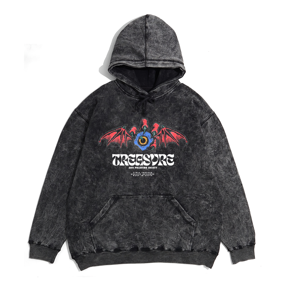 Sweater Hoodie Sandwash Motif Morrock Premium Washed Jacket Unisex