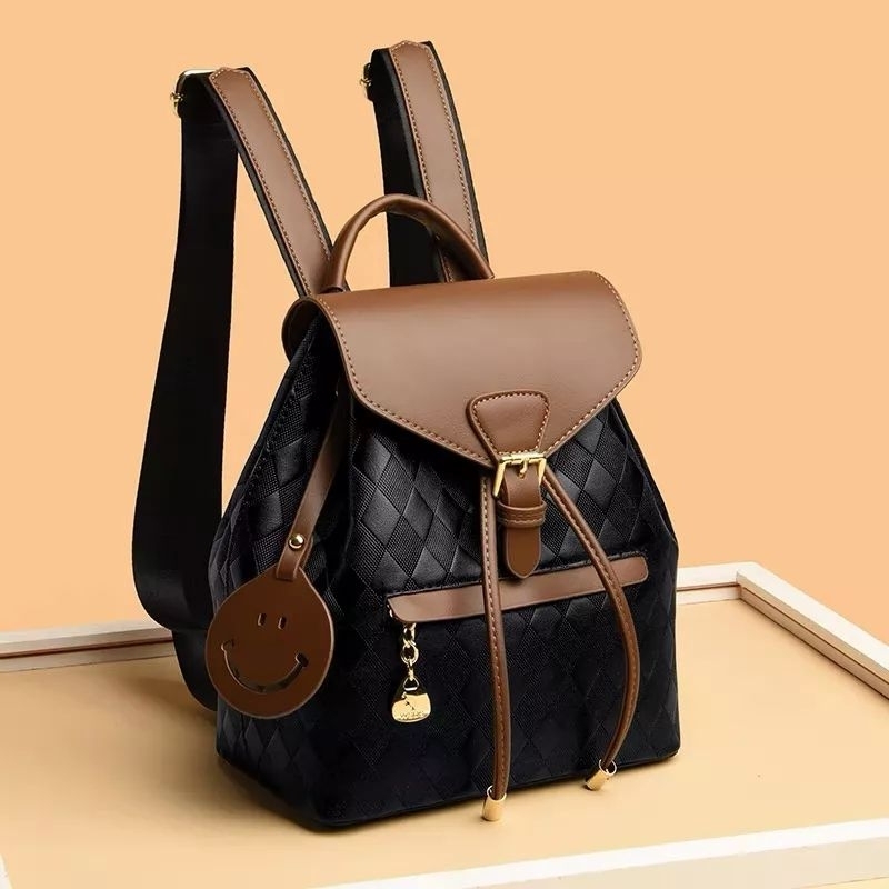 Tas Ransel Wanita Fashion Import Bahan Timbul