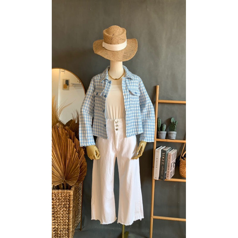 Ellery Cardigan Tweed Premium | Cardigan Korea Casual outer hangout bahan berkualitas lucu gemes