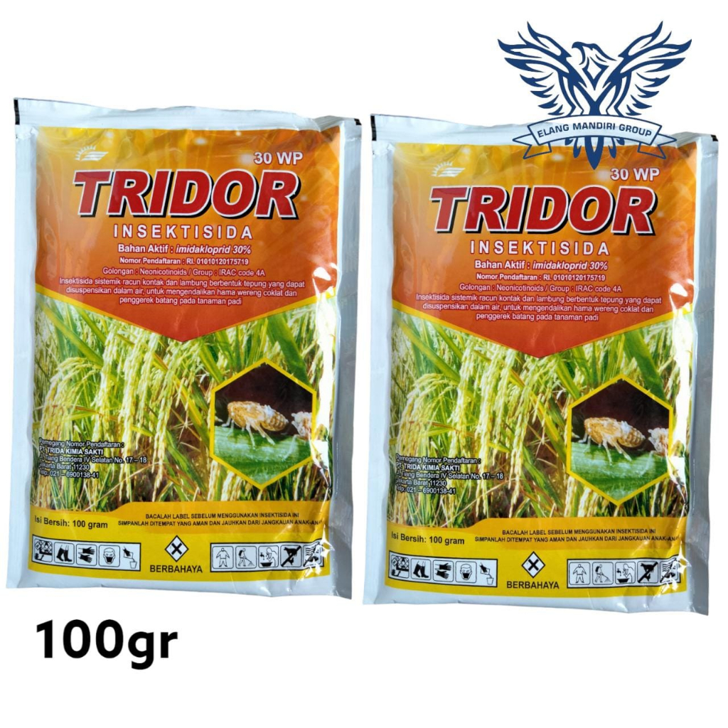 TRIDOR 30WP 100gr Insektisida Imidakloprid 30% Mengegendalikan Hama Wereng Coklat Dan Penggerek Batang pada Tanaman Trida Kimia Sakti Avidor