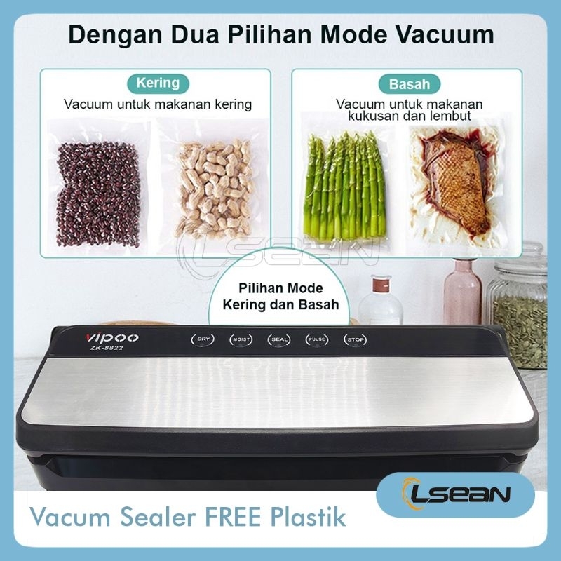 VACUUM SEALER PENGEMAS SEGEL MAKANAN KERING BASAH PORTABLE