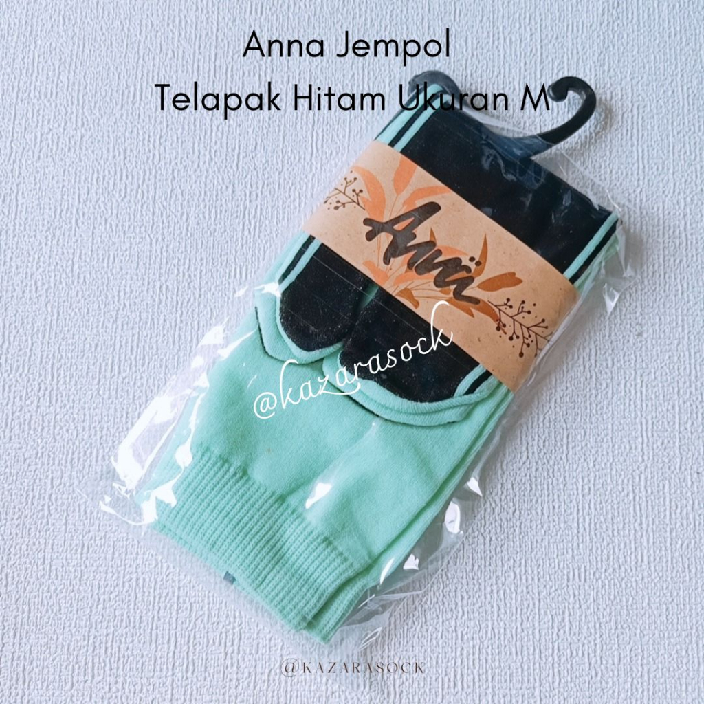 Kazarasock - Kaos Kaki Jempol Anna Telapak Hitam - M