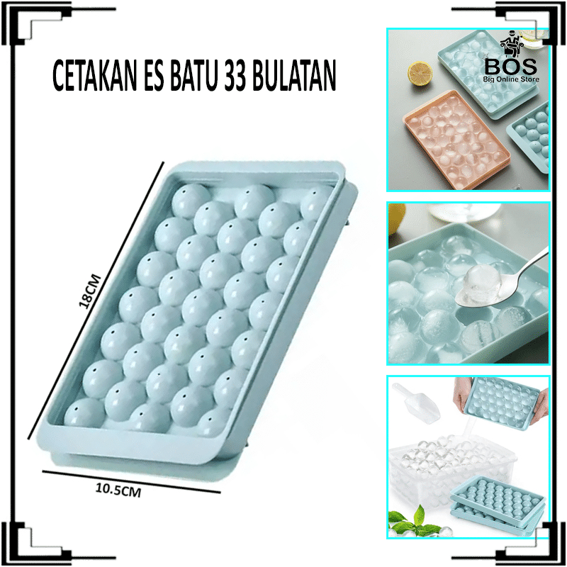 BOS - CETAKAN ES BATU BULAT 33 SEKAT / ALAT PENCETAK ICE PUDDING HOMEMADE