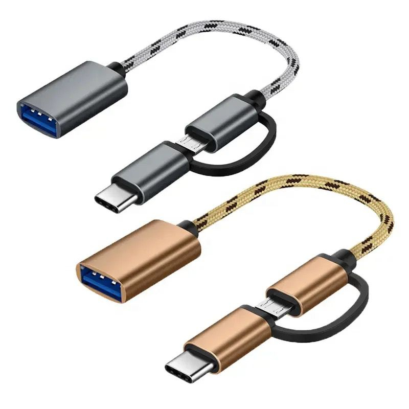 ￼USB Type-C Micro OTG 2 in 1 USB 3.0 OTG Adapter Cable Micro USB Type C Data / kabel otg 2in1