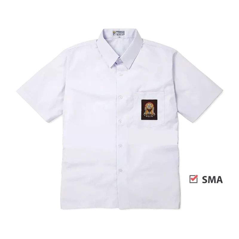 Baju Seragam Sekolah SD SMP SMA Hem Putih Pendek Seragam Sekolah Kemeja Pendek SD SMP SMA