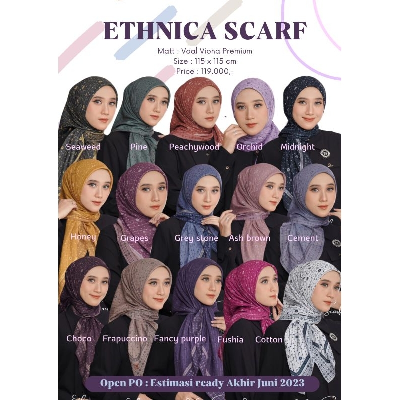 ethnica scarf.scarf nadhera terbaru.
