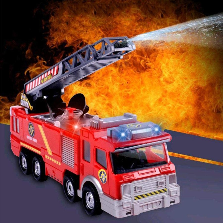 Mainan Edukasi anak - Mobil Pemadam Kebakaran bisa semprot air ( Fire Squad Firemen Truck )