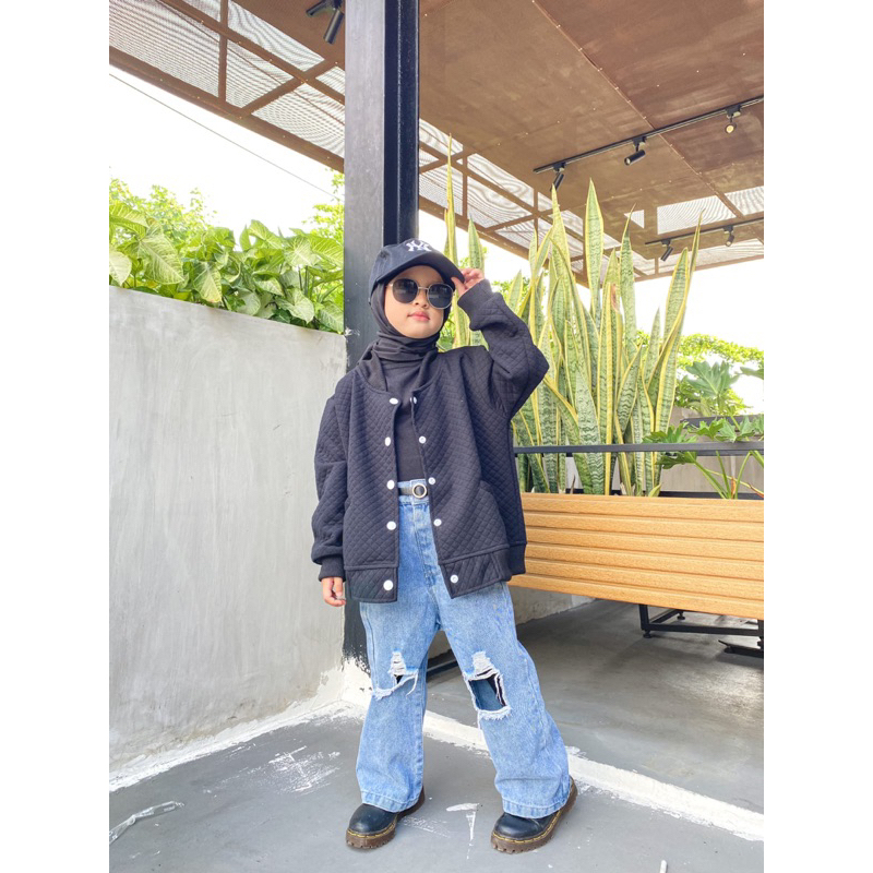 LITTLE CARACAL AXEL BOMBER JAKET ANAK UNISEX BAJU ANAK UNISEX FASHION ANAK UNISEX 1-6 TAHUN