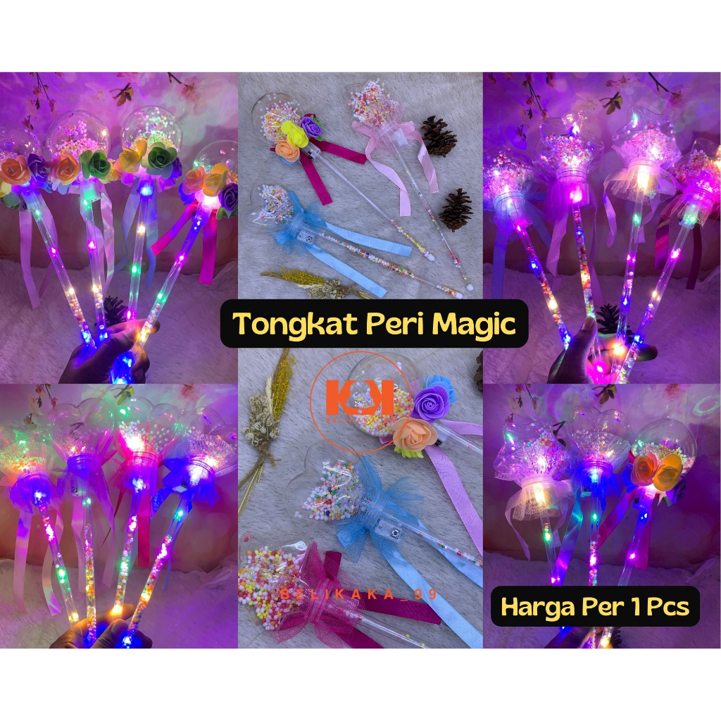 MAINAN TONGKAT PERI LAMPU MAGIC MOTIF LOVE BINTANG DAN BULAT / TONGKAT SIHIR / TONGKAT PERI MAGIC ANAK / MAINAN TONGKAT SIHIR ANAK LED