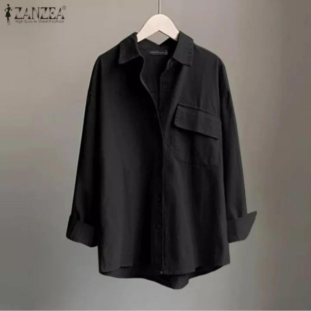 DS - Baju Kemeja Wanita Terbaru Bahan Katun Linen Ld 112 / Gisela Peach / Adiba Blouse