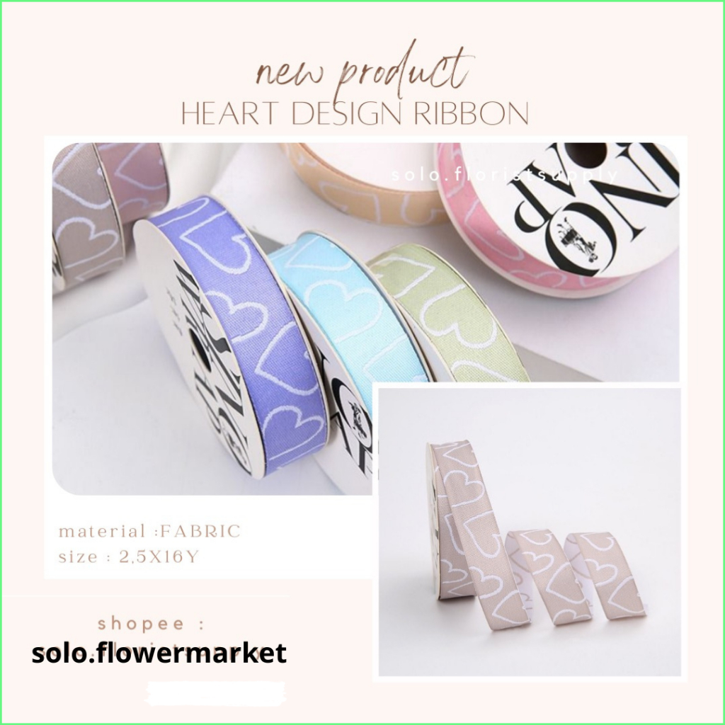 

ECER HEART DESIGN RIBBON KOREAN RIBBON MOTIF GARIS UJUNG PITA PREMIUM LEBAR 2.6CM PREMIUM PITA KADO GIFT BOUQUET DEKORASI PITA ORGANDI TRANSPARAN UJUNG MOTIF GARIS PITA KAIN TILE TRANSPARAN PITA KADO HIAS PER METER CRAFT KERAJINAN TANGAN