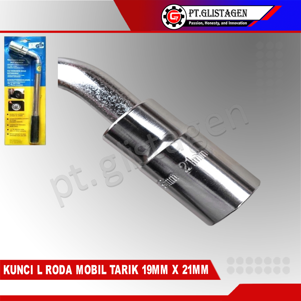 Kunci Roda Tarik 19mm X 21mm / Kunci Roda Mobil 19mm X 21mm / Kunci Roda L Tarik 19mm X 21mm