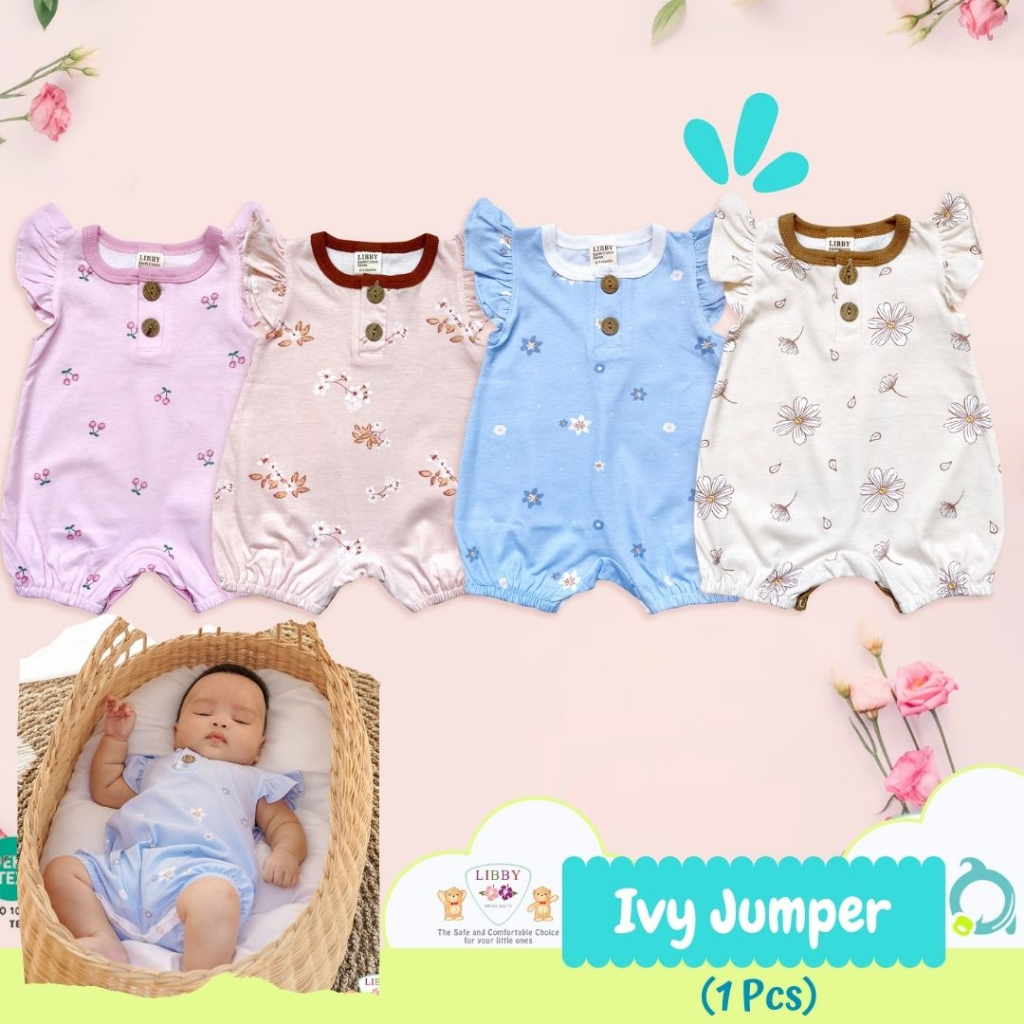 LIBBY Ivy Jumper Earth Color | Motif Size 0-3|3-6|6-12 Bulan (1 pcs/pack)