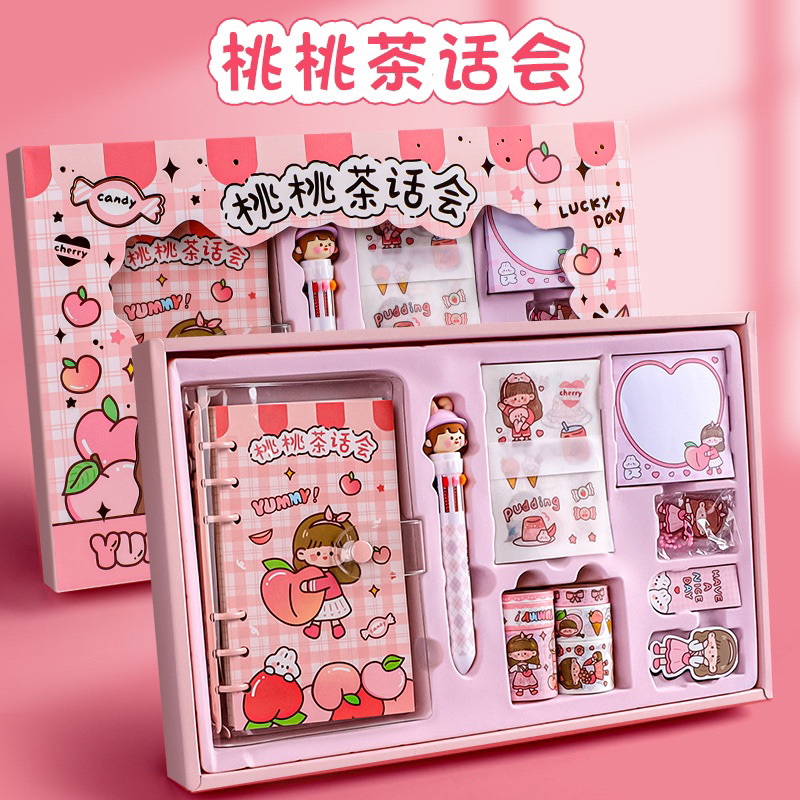 

1 Set Journal Binder Lengkap Lucu Cute Binder Washi Tape Sticker Journaling Starter Pack