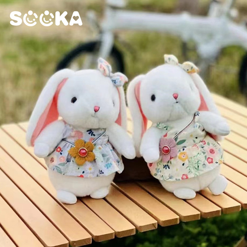 Boneka Kelinci Sooka Dengan Motif Bunga Lucu Menggemaskan, Boneka Kelinci Anak Cocok Untuk Hadiah Ulang Tahun 25 Cm SK-GDG1145