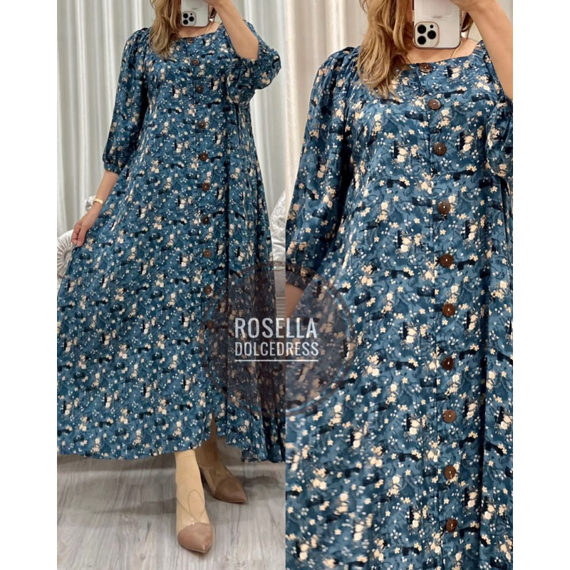 Daster Arab Dolce ROSELA Midi Dress Rayon Bumil Busui Best Seller