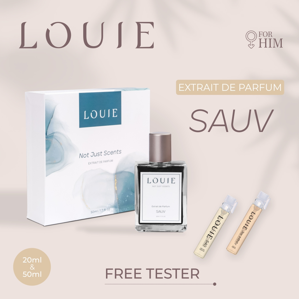 Louie Inspired Extrait De Parfum Parfume Perfume Farfum Parpum Minyak Wangi Sauv Edp Mini kecil Travel Size Fresh Unisex Premium Lokal Mewah Wanita Perempuan Pria Cowok Awet Original Tahan Lama Dan Wangi 24 Jam Perempuan Pria Cowok 20 50 ml