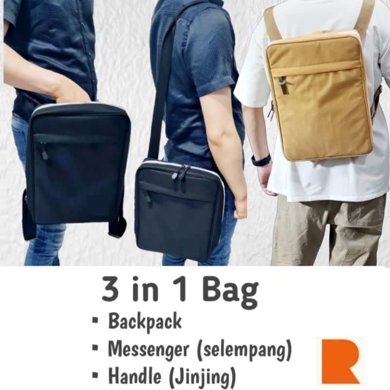 HNR Logic / Backpack multifungsi / tas laptop / tas jinjing selempang