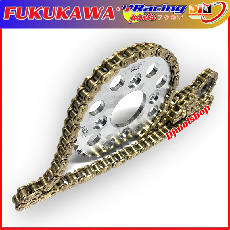 Gir Set Gear Paket Racing Supra Fit New 428H 40T 14T 112L Plus Rantai Gold Fukukawa