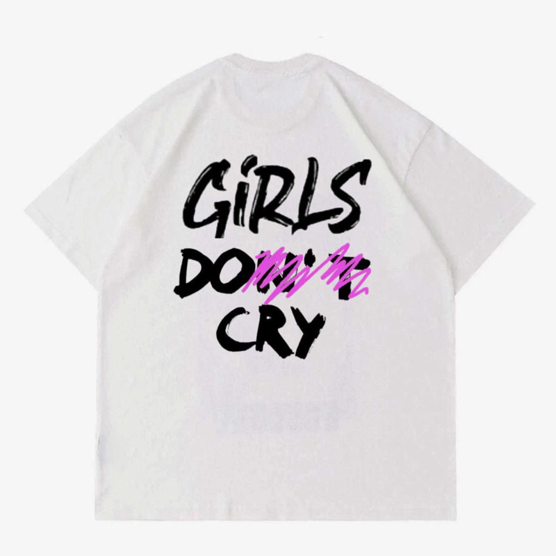 BAJU KAOS ART WORK “GIRLS DONT CRY” |T-SHIRT VINTAGE GIRLS DONT CRY PUTIH| BAJU KAOS PRIA OVERSIZE