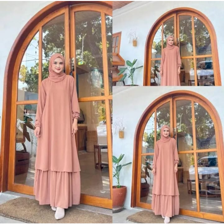 Gamis Melayu Malaysia Jumbo Gamis wanita murah meriah Dres kondangan kekinian ceruty premium udh ful