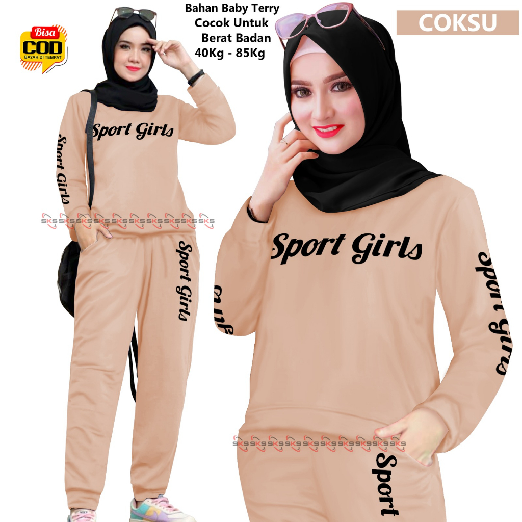 BISA COD &amp; Gratis Ongkir Setelan Olahraga Wanita TM 000114 Setelan Training Senam Setelan Training Trening Wanita Joging Training Suit Sportswear Suit paling laris Kostum Senam Joging Baju Olahraga Sepeda Voli Paling Trend Terkini Sedang Viral Top