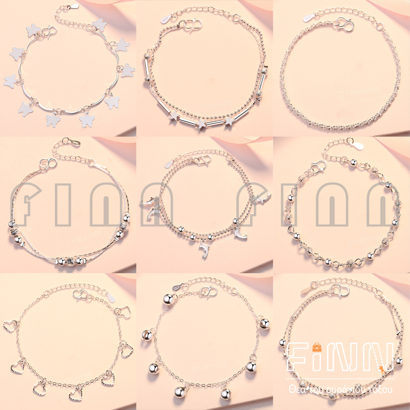 [COD] Gelang Perhiasan Wanita Anti Karat Gaya Casual Trendy Aksen Variasi Liontin Fashion Import