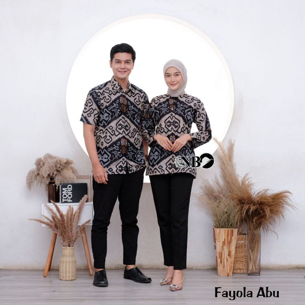 Batik Couple Modern Atasan Blouse Batik Kerja Kantor Wanita Seragam Batik M L XL XXL