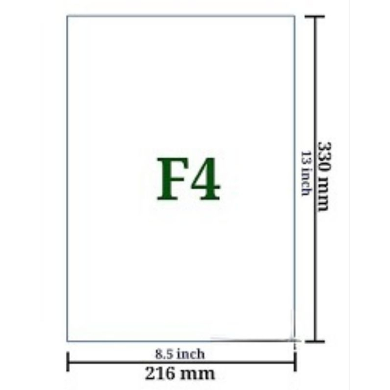 Kertas F4 folio 70 atau 75 gsm HVS putih print