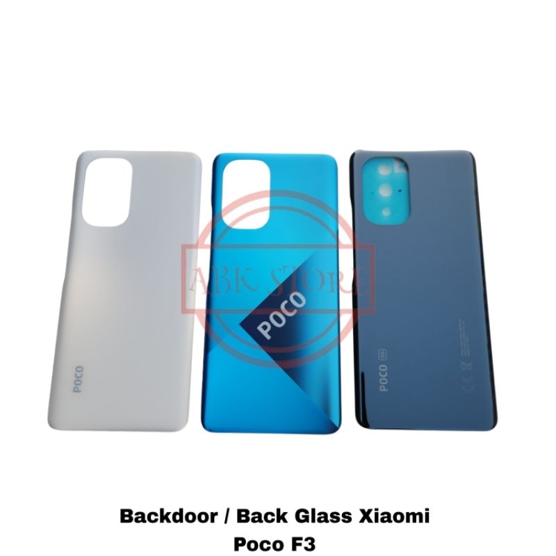 TUTUP BELAKANG BACKDOOR BACKCOVER BACK CASING XIAOMI POCO F3 5G BACK GLASS