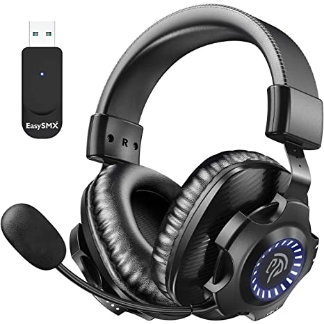 EasySMX Gaming Headphone Headset Wireless Super Bass with Mic - V07W - Black
