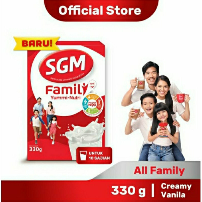 

SGM Familly Yummi Nutri Creamy Vanilla/coklatSusu Keluarga 330g