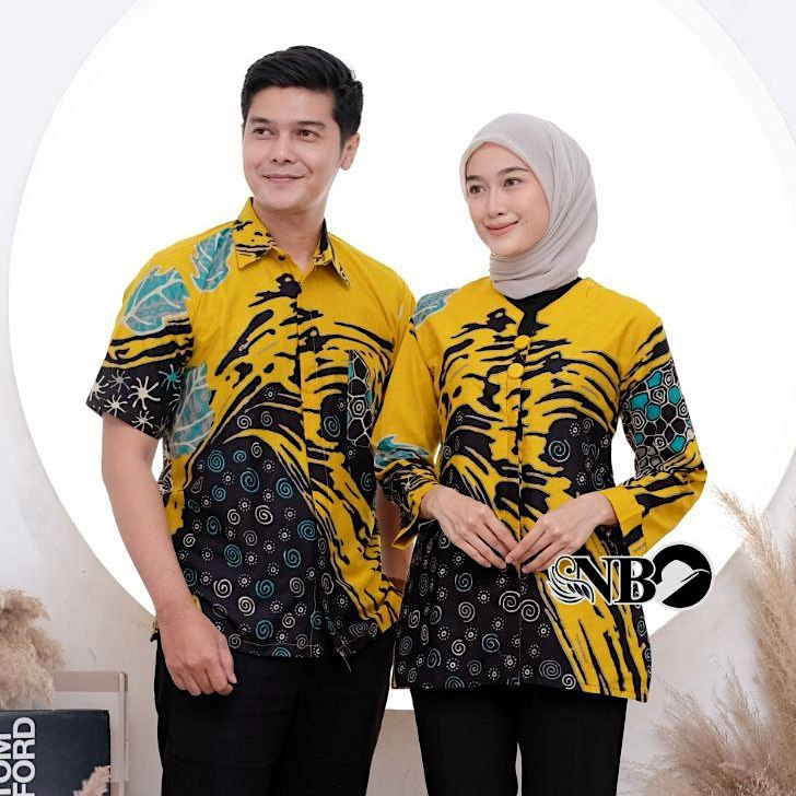 Batik Couple Modern Atasan Blouse Batik Kerja Kantor Wanita Seragam Batik M L XL XXL