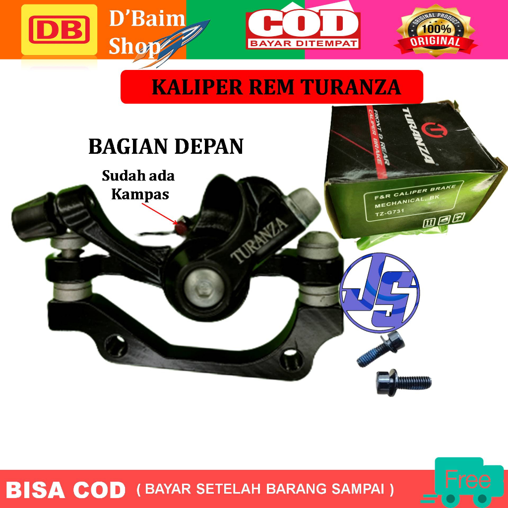 Kaliper Rem Cakram Turanza Kepala Kaliper Rem Cakram Disk Disc Brake Sepeda Sepedah Lipat MTB Gunung CTB Depan Belakang