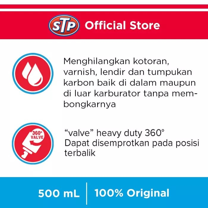 STP Carb Spray &amp; Injector Cleaner 500 mL Pembersih Karburator Mobil Motor PEMBERSIH CARBU CLEANER PEMBERSIH KARBU CLEANER KARBU CLEANER PEMBERSIH KARBU SPION PCX KLAKSON Injeksi Injection Cleaner