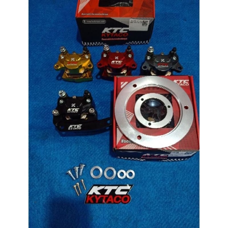 kaliper set nmax new belakang  aja kaliper ktc kytaco  plus adaptor cakram plus baut  buat nmax new pnp full ktc kytaco utk kaliper  ORI ktc kytaco