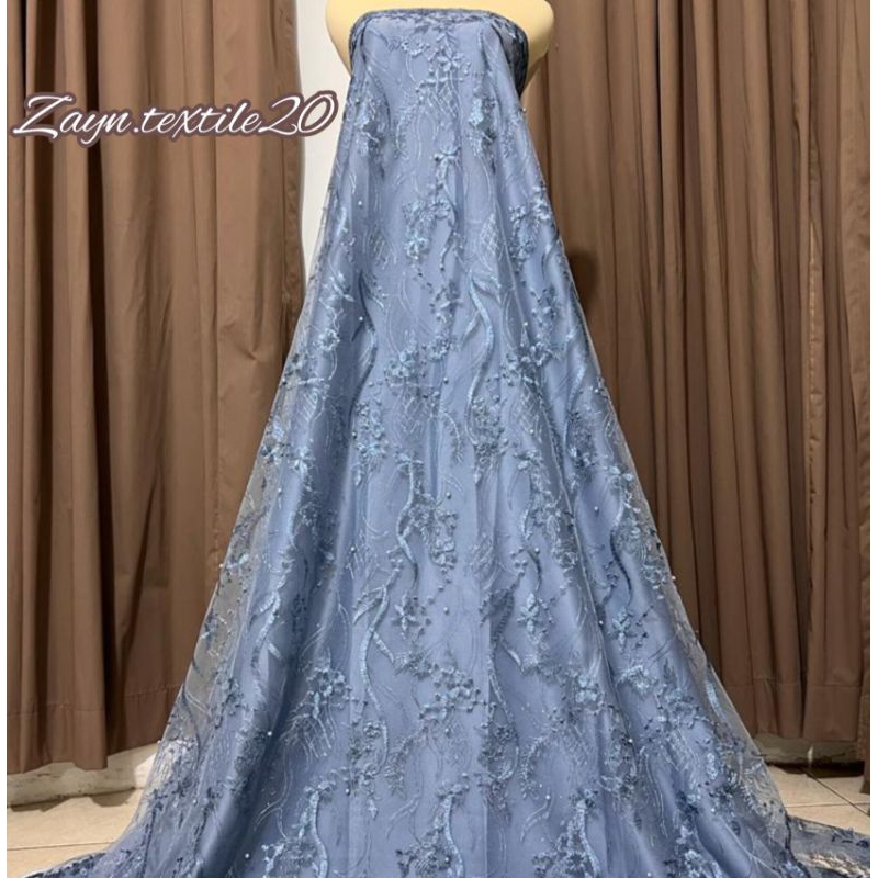 Termurah Kain Tile Akar Mutiara / Tile Mutiara Glitter / Harga Setengah Meter