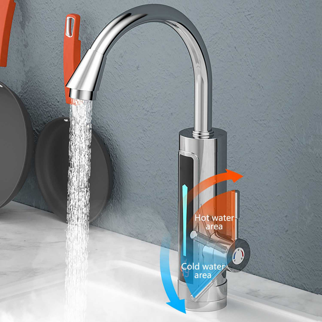 Temmax Keran Pemanas Air Elektrik Hot Water Faucet 220V - RY-019 kran shower selang wastafel dapur cuci piring