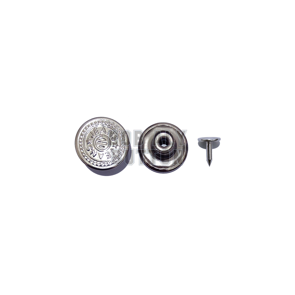 KANCING JEANS GOYANG 17 MM MOTIF WARNA NIKEL &amp; ANTIKGOLD ( 12 PCS )
