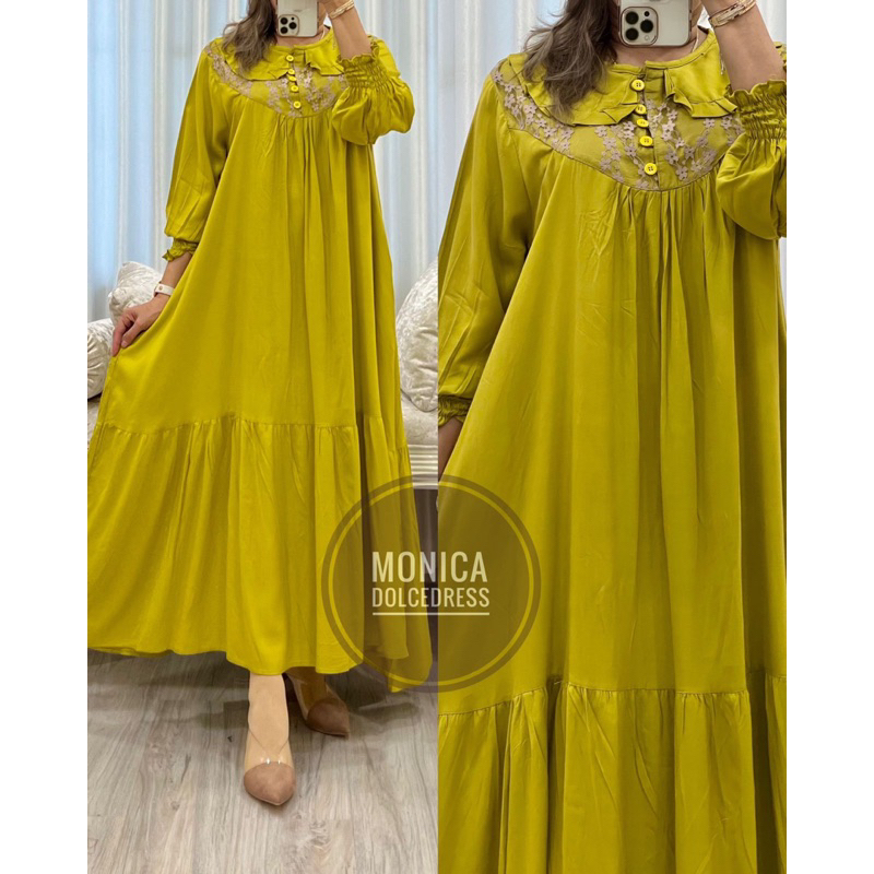 Daster Arab DOLCE MONICA Midi Dress Rayon Bumil Busui Nyaman