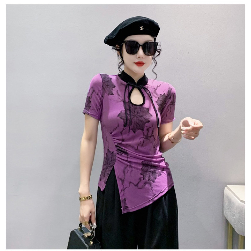 B77 Baju Cheongsam Wanita Dewasa import Imlek Blouse Cheongsam
