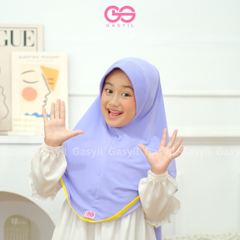 Yellow Kerudung Anak Perempuan / Hijab Baby Viola / Jilbab Anak / Jilba bayi newborn